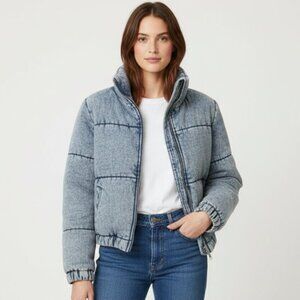 Vintage Vigoss  Women's Blue Puffer Jacket Size M